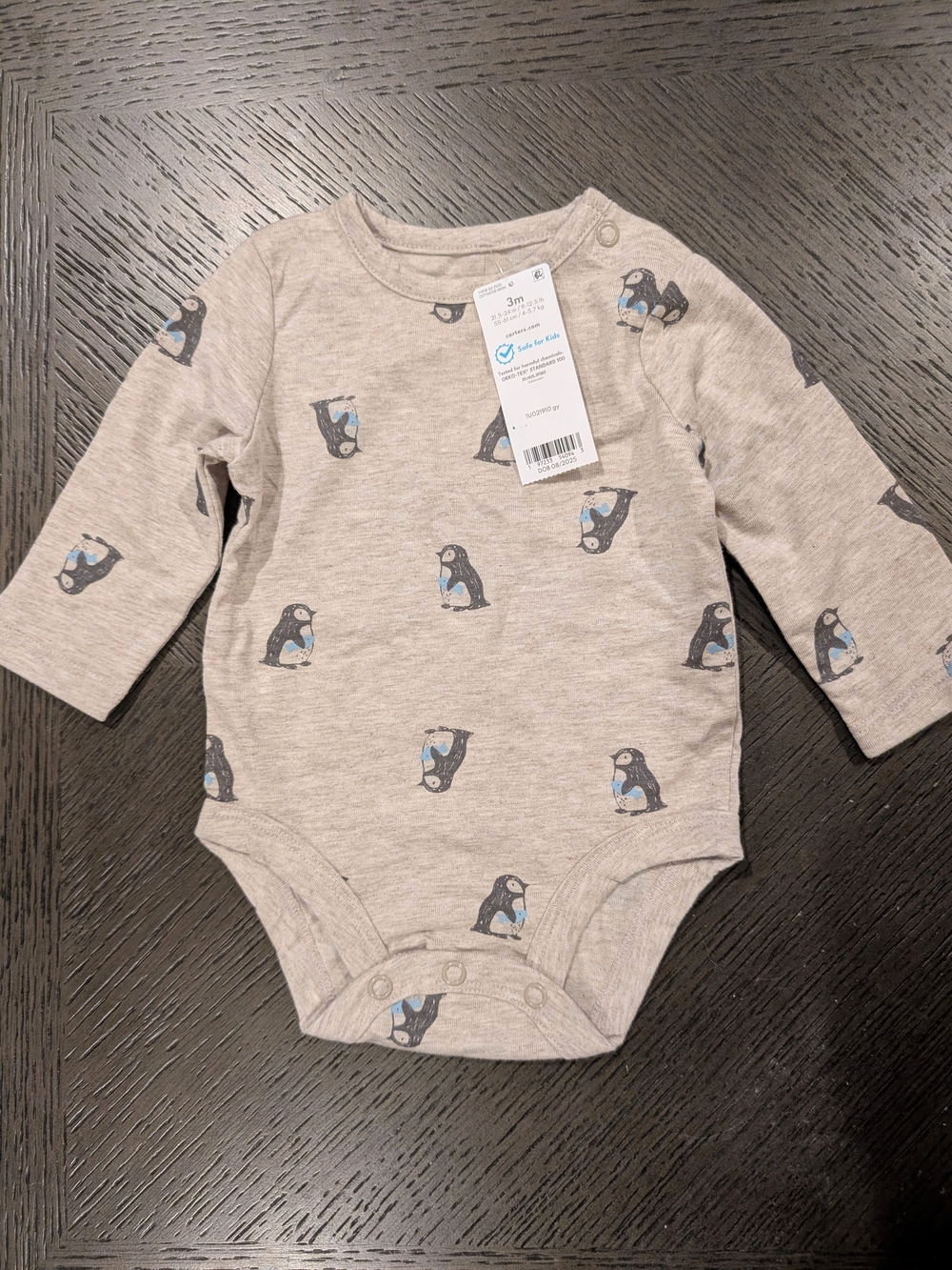 Carter's Penguin Print Long-Sleeve Onesie